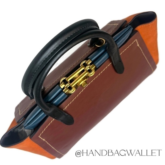 Coach Troupe Carryall in Colorblock F78545 Bag - Tan And Wallet Set - Picture 9 of 16